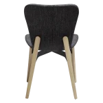 PARAGON CHAIR Raven Black Boucle Fabric W. Whitewashed Oak Legs 100201205 04 Back