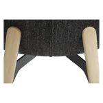 PARAGON CHAIR Raven Black Boucle Fabric W. Whitewashed Oak Legs 100201205 09 Detail4