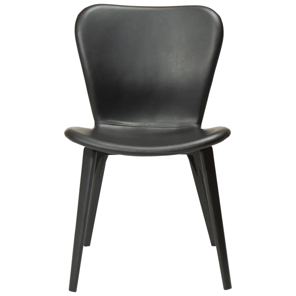 Paragon Chair Vintage Black Art Leather With Black Stained Ash Legs 100201100 02 Front