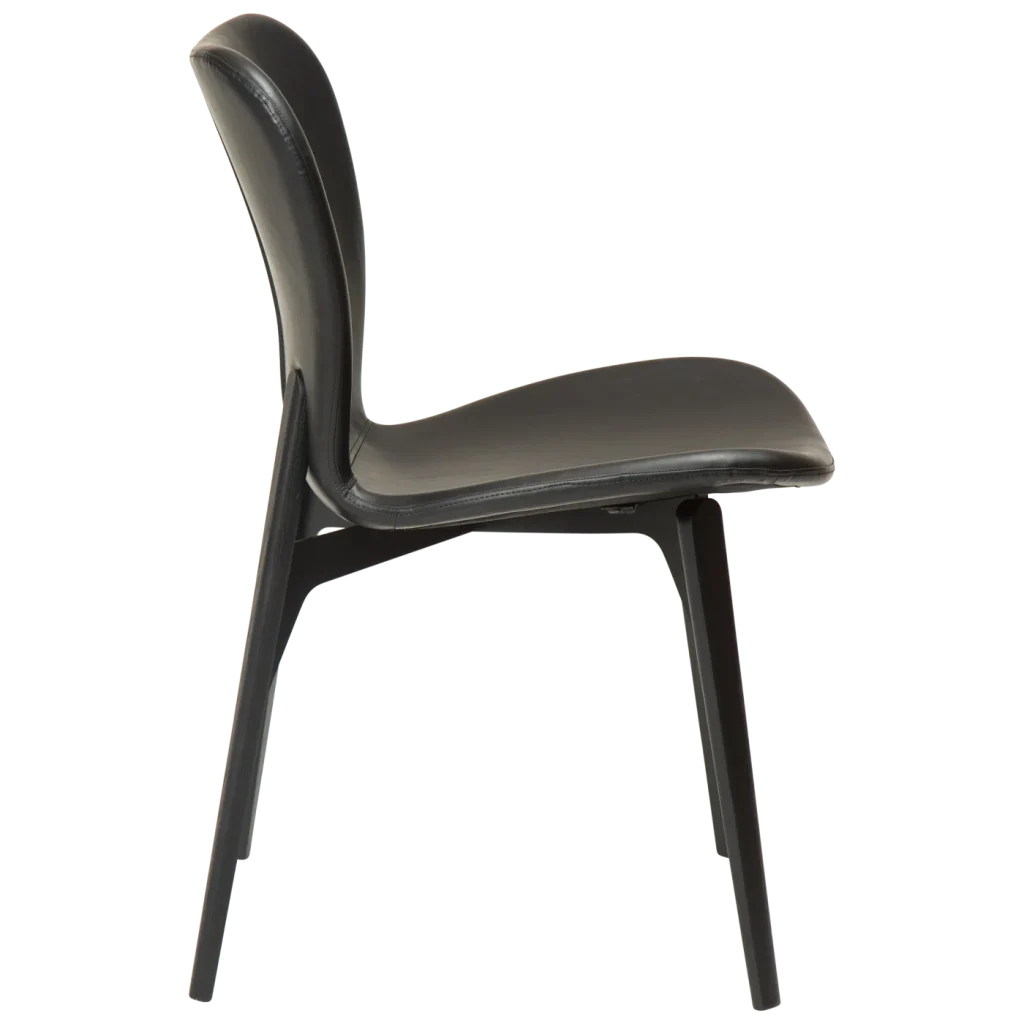 Paragon Chair Vintage Black Art Leather With Black Stained Ash Legs 100201100 03 Profile