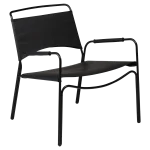 Paz Lounge Chair Black Leather With Black Metal Legs 700801900 01 Main