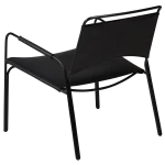 Paz Lounge Chair Black Leather With Black Metal Legs 700801900 02 Back