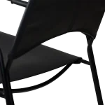 Paz Lounge Chair Black Leather With Black Metal Legs 700801900 04 Detail2