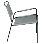 Paz Lounge Chair Grey Leather With Black Metal Legs 700801903 03 Profile