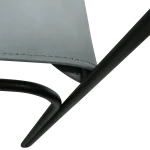 Paz Lounge Chair Grey Leather With Black Metal Legs 700801903 06 Detail2