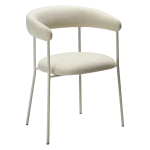 Plenti Armchair Bone White Boucle Fabric With Bone With Bone White Metal Legs 100350104 01 Main