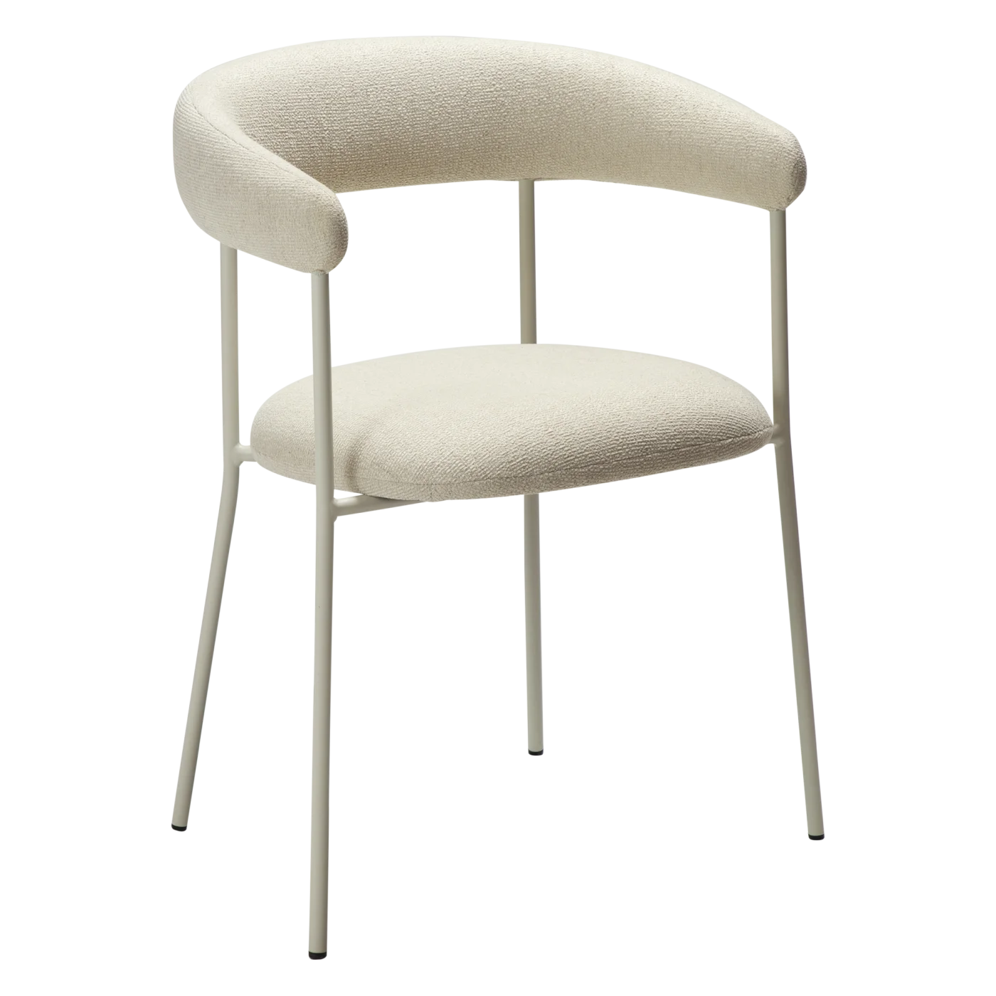 Plenti Armchair Bone White Boucle Fabric With Bone With Bone White Metal Legs 100350104 01 Main