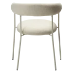 Plenti Armchair Bone White Boucle Fabric With Bone With Bone White Metal Legs 100350104 04 Back