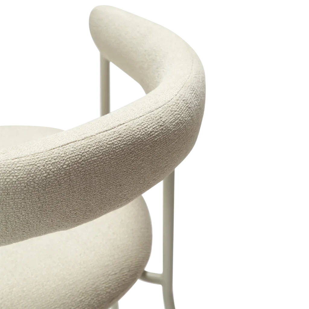 Plenti Armchair Bone White Boucle Fabric With Bone With Bone White Metal Legs 100350104 06 Detail1