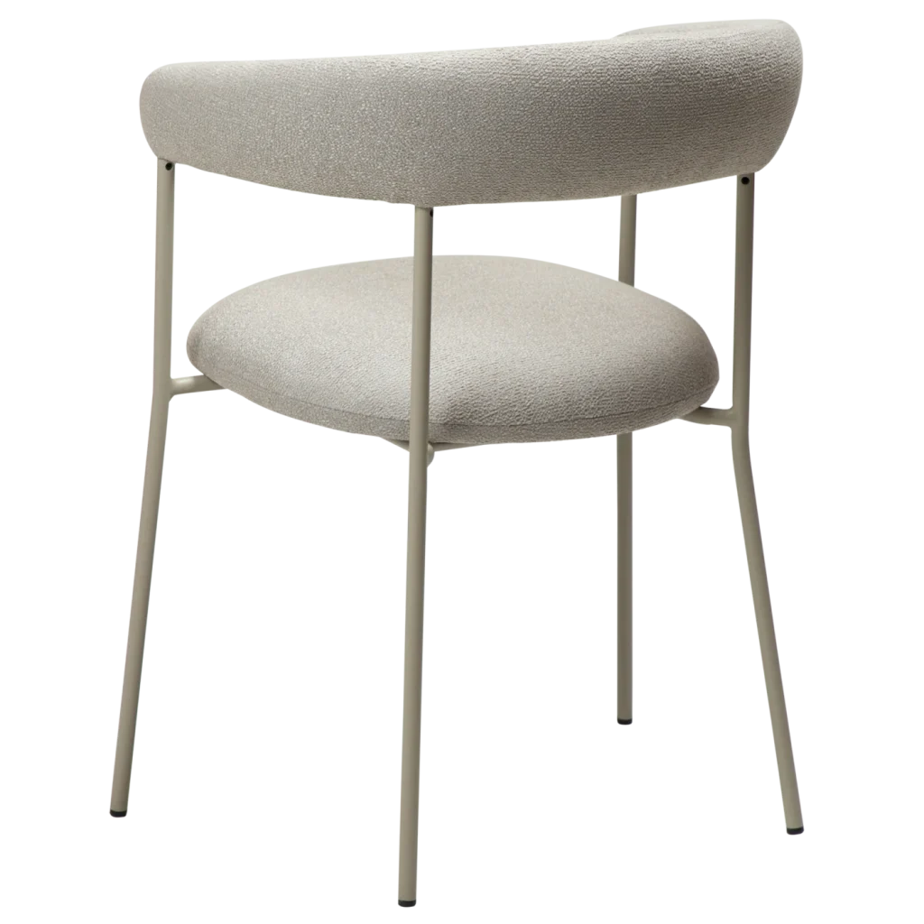 Plenti Armchair Cashmere Boucle Fabric With Cashmere Metal Legs 100350103 05 Back Angle