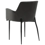 Rombo Chair Vintage Grey Art Leather With Black Metal Legs 100690480 02 Back