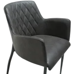 Rombo Chair Vintage Grey Art Leather With Black Metal Legs 100690480 03 Detail1
