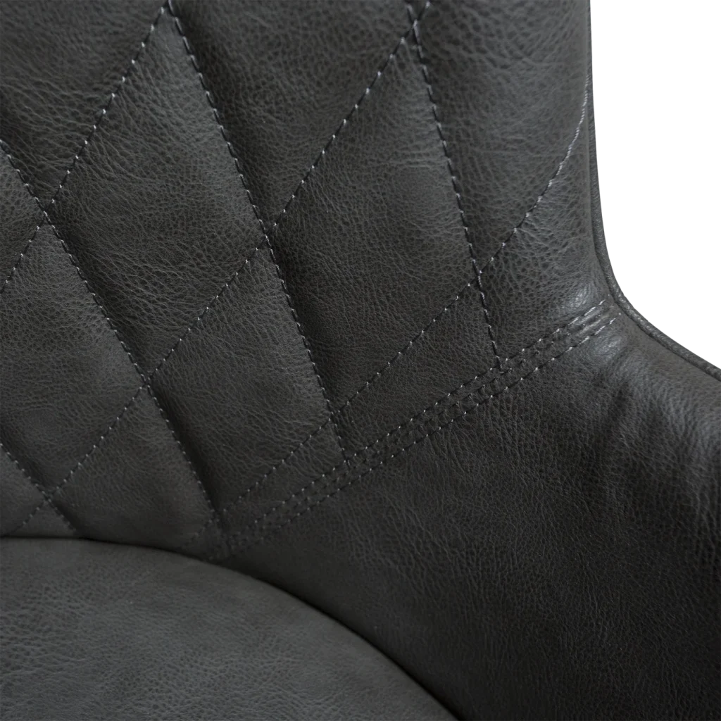 Rombo Chair Vintage Grey Art Leather With Black Metal Legs 100690480 04 Detail2