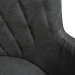 Rombo Chair Vintage Grey Art Leather With Black Metal Legs 100690480 04 Detail2