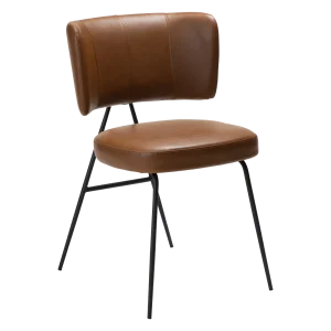 Roost Chair Vintage Light Brown Art Leather With Black Metal Legs 100360101 01 Main