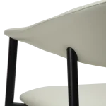 Rover Armchair Bone White Art Leather With Black Metal Legs 100370103 06 Detail1