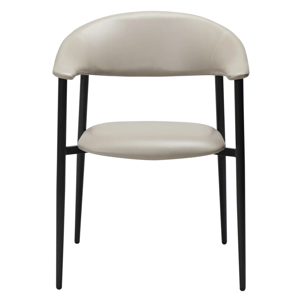 Rover Armchair Cashmere Art Leather With Black Metal Legs 100370102 02 Front