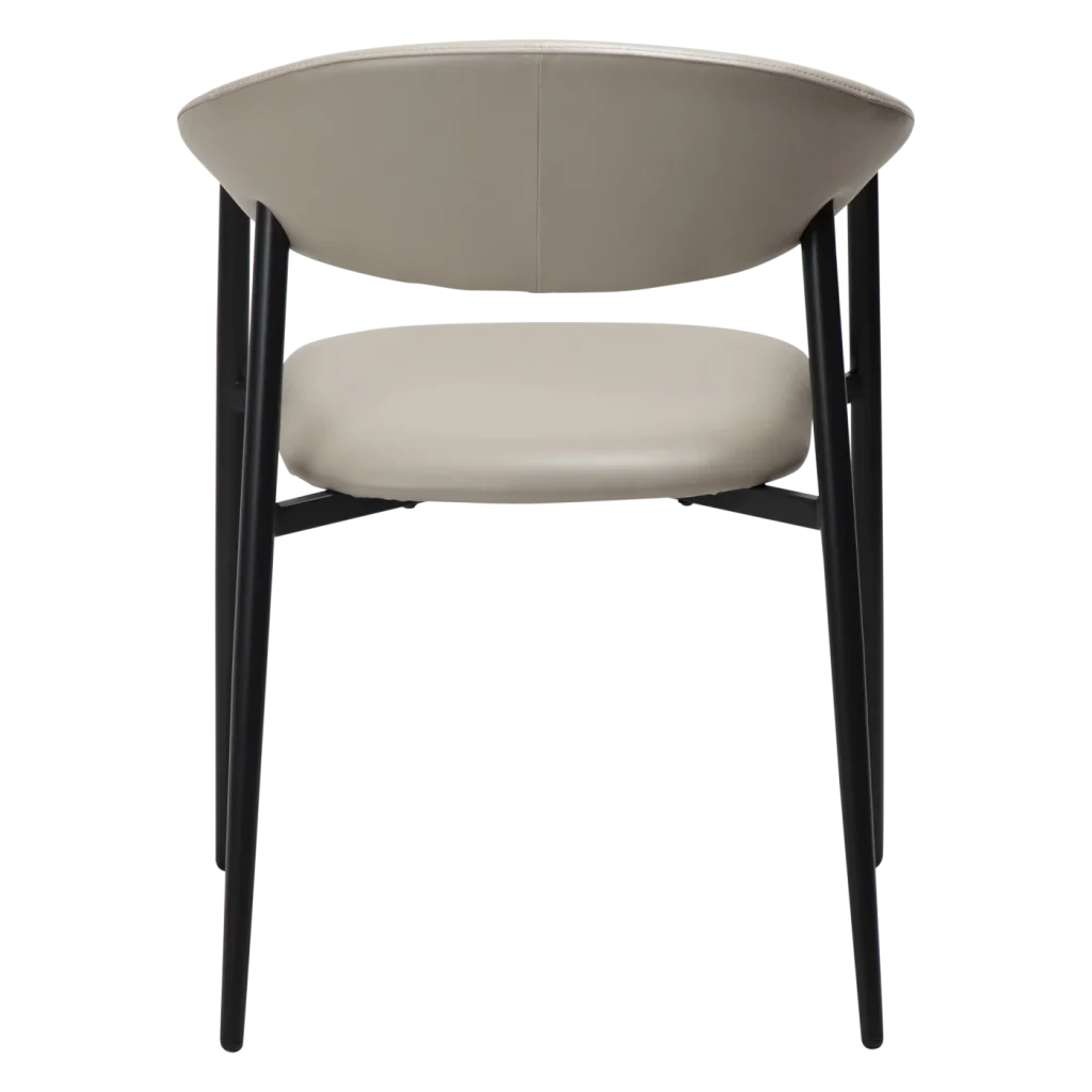 Rover Armchair Cashmere Art Leather With Black Metal Legs 100370102 04 Back