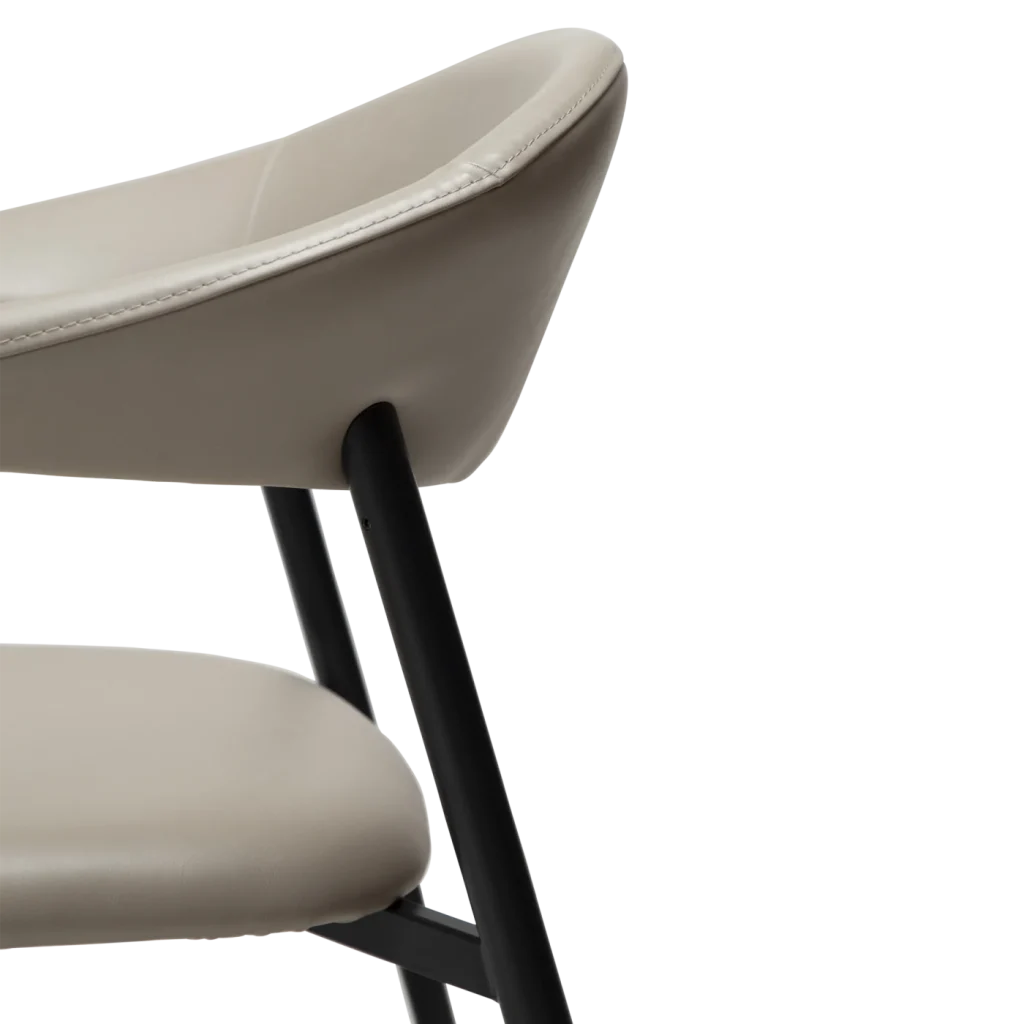 Rover Armchair Cashmere Art Leather With Black Metal Legs 100370102 07 Detail2