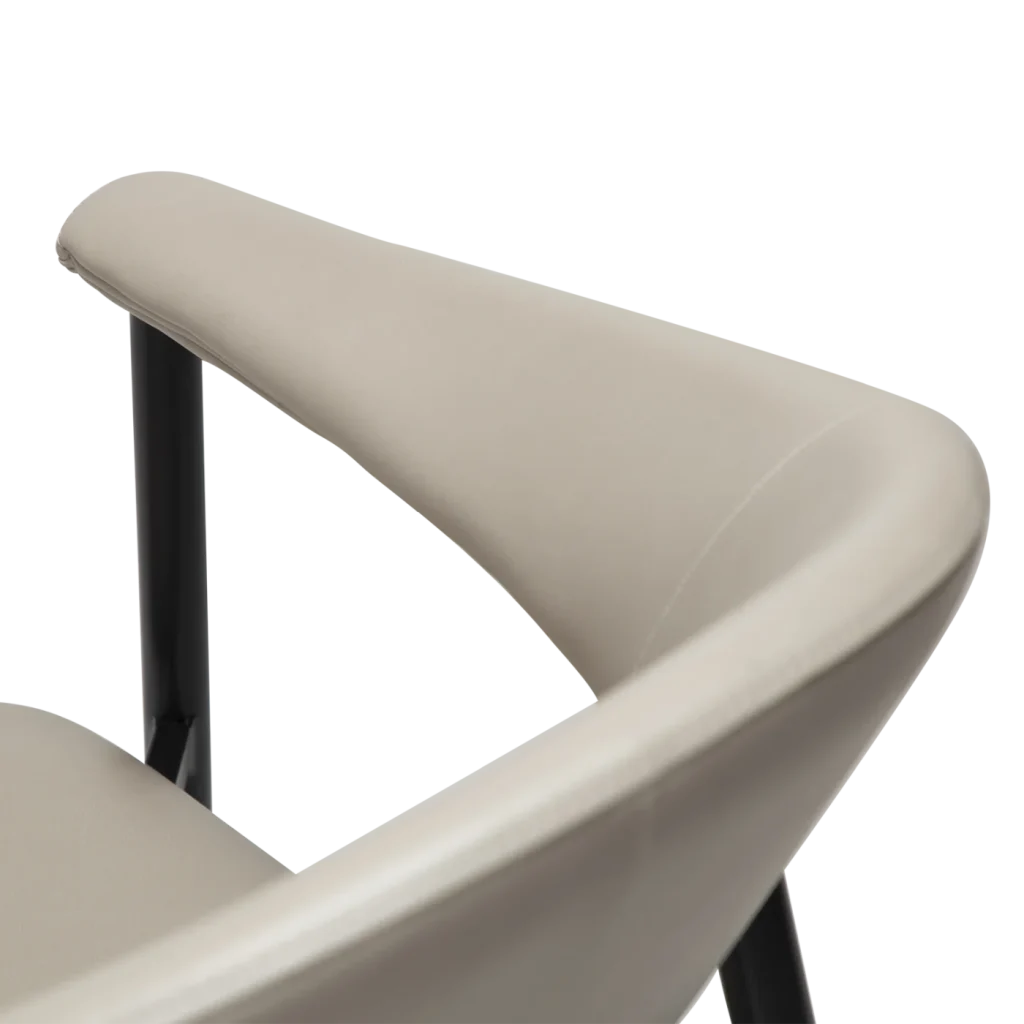 Rover Armchair Cashmere Art Leather With Black Metal Legs 100370102 09 Detail4