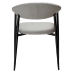 ROVER ARMCHAIR Cashmere Boucle Fabric W. Black Metal Legs 100370105 04 Back