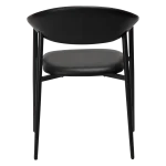 Rover Armchair Vintage Black Art Leather With Black Metal Legs 100370120 04 Back