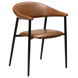 Rover Armchair Vintage Light Brown Art Leather With Black Metal Legs 100370121 01 Main