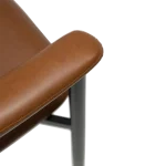 Rover Armchair Vintage Light Brown Art Leather With Black Metal Legs 100370121 10 Detail5