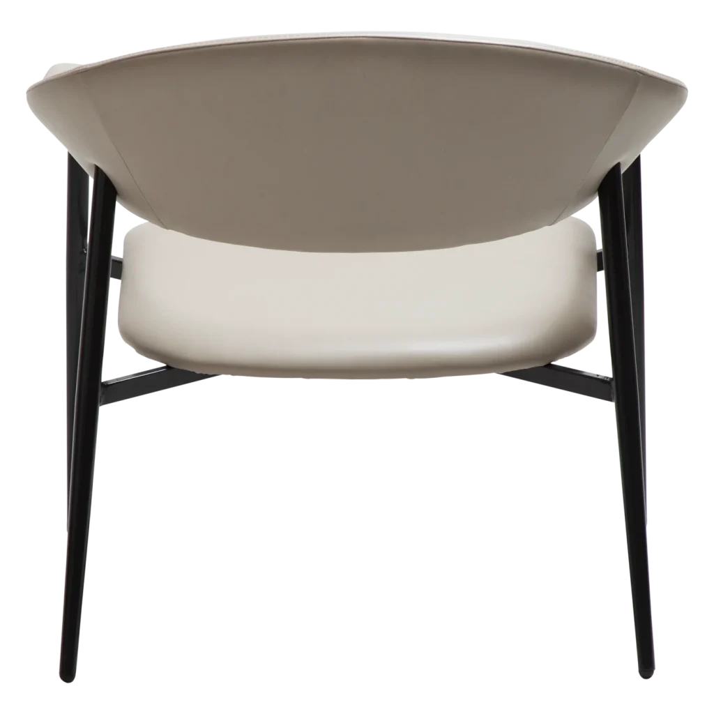 Rover Lounge Chair Cashmere Art Leather With Black Metal Legs 700370122 04 Back