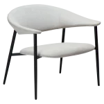 ROVER LOUNGE CHAIR Cashmere Boucle Fabric W. Black Metal Legs 700370105 01 Main