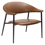 Rover Lounge Chair Vintage Light Brown Art Leather With Black Metal Legs 700370121 01 Main