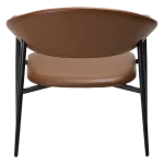 Rover Lounge Chair Vintage Light Brown Art Leather With Black Metal Legs 700370121 04 Back
