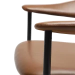 Rover Lounge Chair Vintage Light Brown Art Leather With Black Metal Legs 700370121 10 Detail5