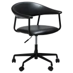 ROVER OFFICE CHAIR Vintage Black Art. Leather W. Black Office Base 800370120 01 Main