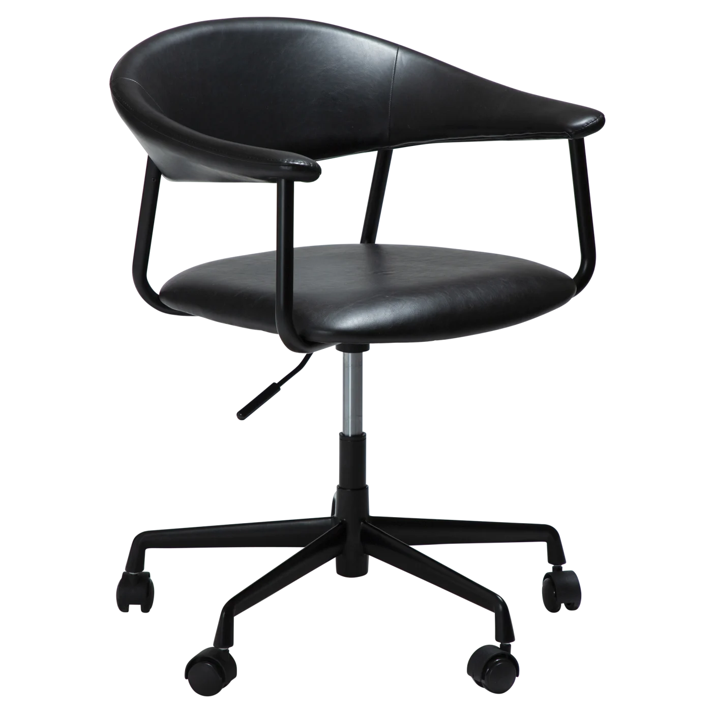 ROVER OFFICE CHAIR Vintage Black Art. Leather W. Black Office Base 800370120 01 Main