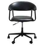 ROVER OFFICE CHAIR Vintage Black Art. Leather W. Black Office Base 800370120 02 Front