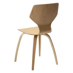 S.I.T Chair Oak Veneer With Oak Veneer Legs 100208101 05 Back Angle