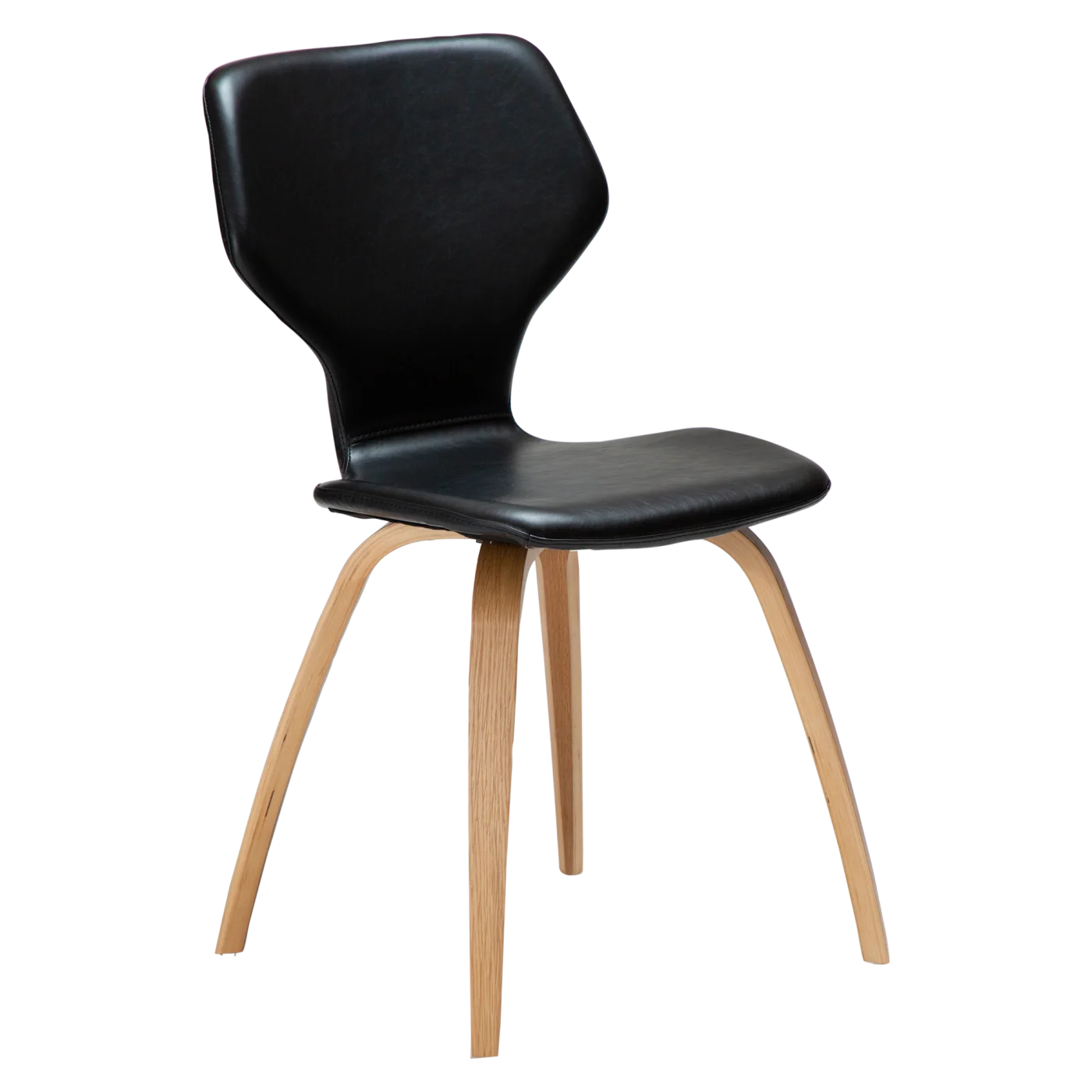 S.I.T CHAIR Vintage Black Art. Leather W. Oak Veneer Legs 100208105 01 Main
