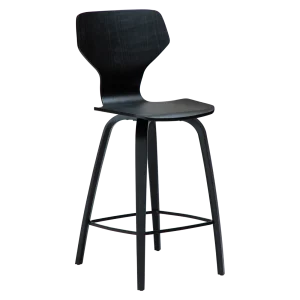 S.I.T COUNTER STOOL Black Stained Oak W. Black Stained Oak Legs 300208103 01 Main