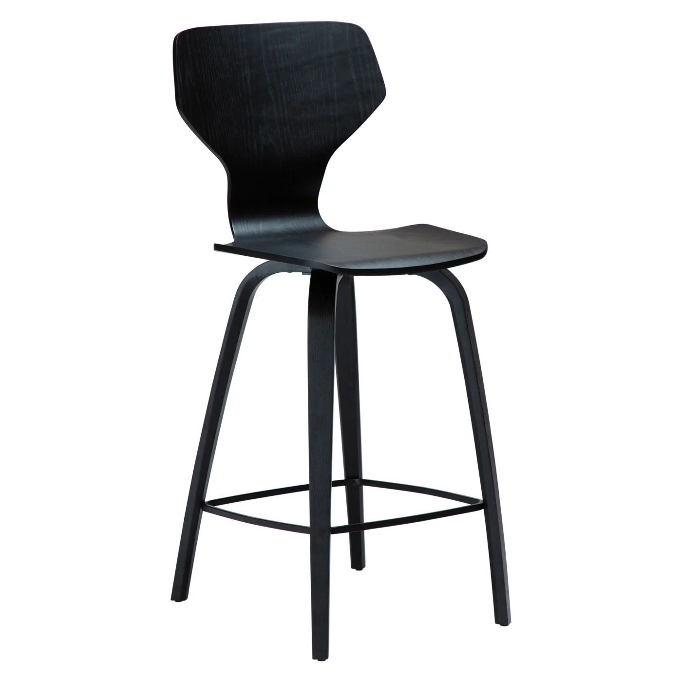 S.I.T COUNTER STOOL Black Stained Oak W. Black Stained Oak Legs 300208103 01 Main