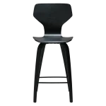 S.I.T COUNTER STOOL Black Stained Oak W. Black Stained Oak Legs 300208103 02 Front