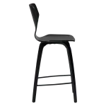 S.I.T COUNTER STOOL Black Stained Oak W. Black Stained Oak Legs 300208103 03 Profile