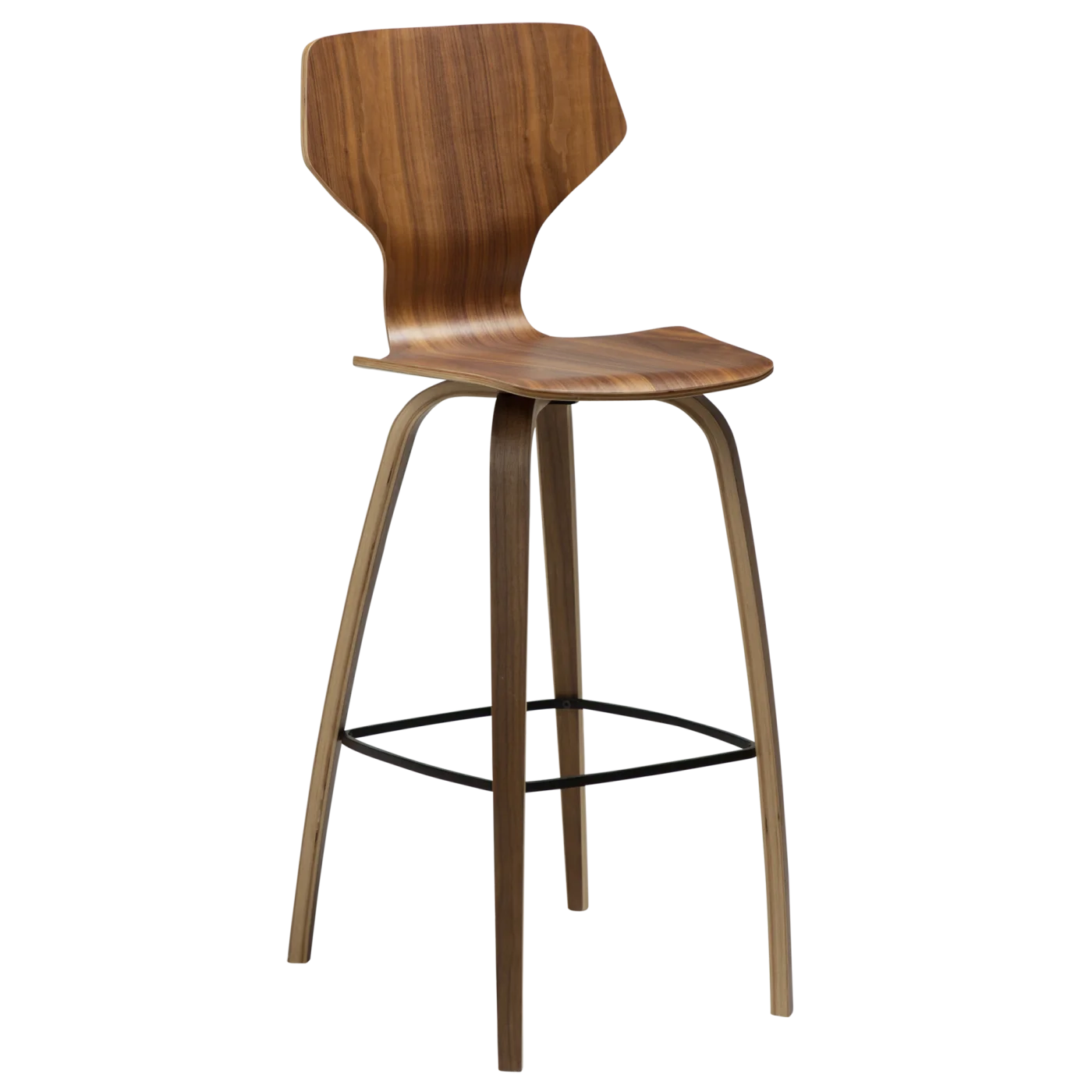 Sit Bar Stool Walnut Veneer With Walnut Veneer Legs 200208102 01 Main