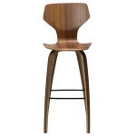 Sit Bar Stool Walnut Veneer With Walnut Veneer Legs 200208102 02 Front
