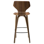 Sit Bar Stool Walnut Veneer With Walnut Veneer Legs 200208102 04 Back