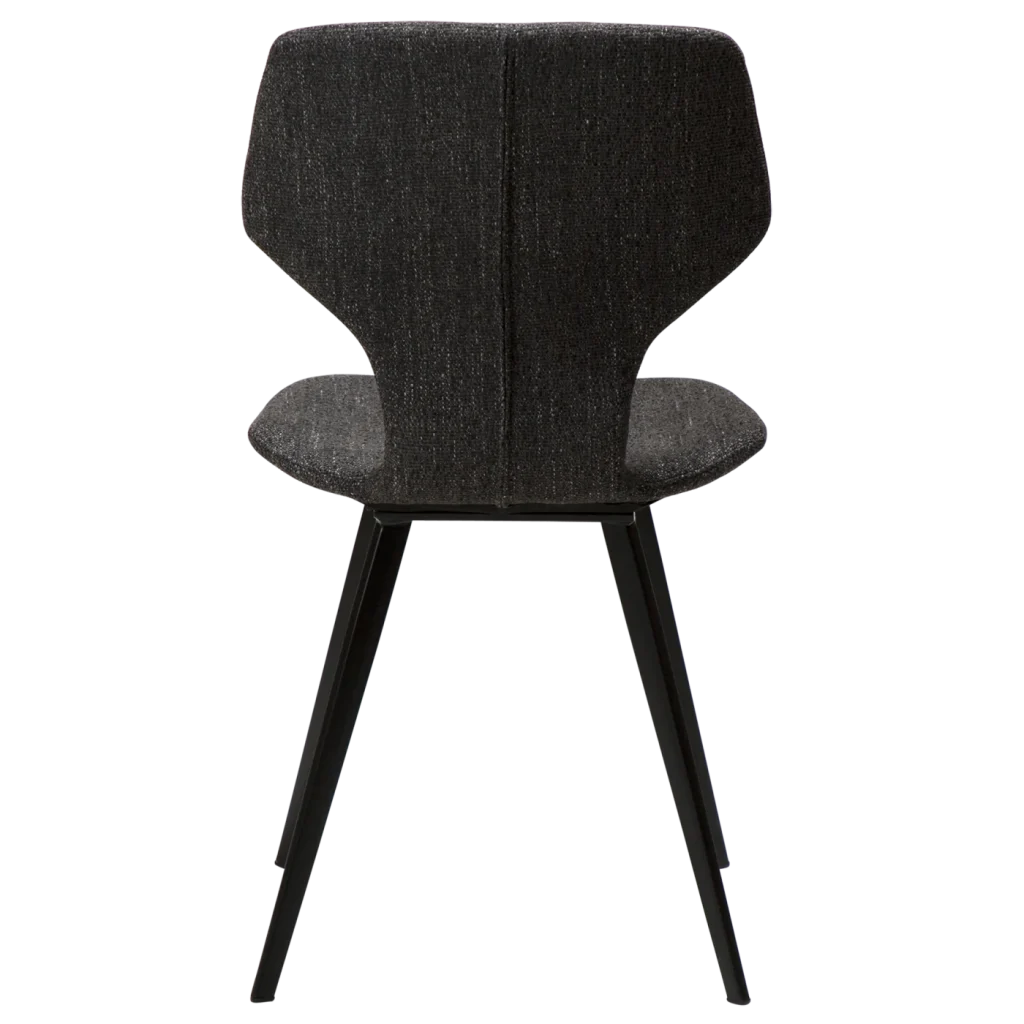 Sit Chair Raven Black Boucle Fabric With Black Metal Legs 100208109 04 Back