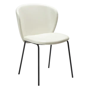 Stay Chair Bone White Art Leather With Black Metal Legs 100202203 01 Main
