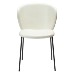 Stay Chair Bone White Art Leather With Black Metal Legs 100202203 02 Front