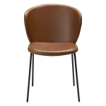 Stay Chair Vintage Light Brown Art Leather With Black Metal Legs 100202201 02 Front