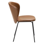 Stay Chair Vintage Light Brown Art Leather With Black Metal Legs 100202201 03 Profile